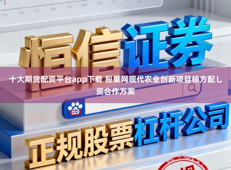 十大期货配资平台app下载 股巢网现代农业创新项目杨方配乚资合作方案